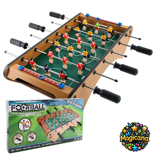 Mini table de jeu de football en bois portable avec ballons de football