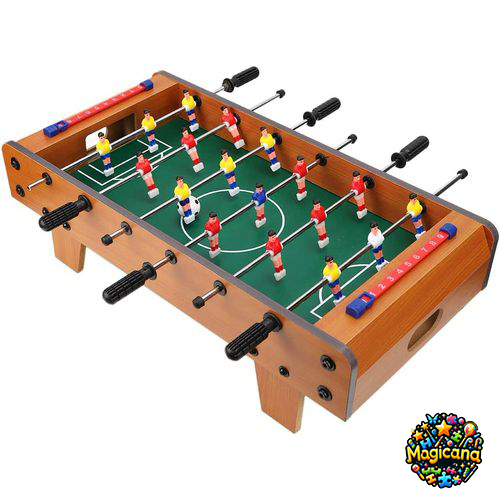 Mini table de jeu de football en bois portable avec ballons de football