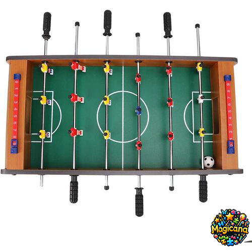 Mini table de jeu de football en bois portable avec ballons de football