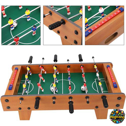 Mini table de jeu de football en bois portable avec ballons de football